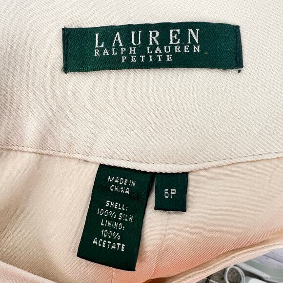 Ralph Lauren Womens 6P Old Money Equestrian Vacation Wide Leg Pants 100% Silk - Picture 6 of 11